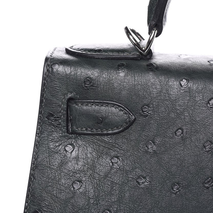 Hermes Ostrich Kelly Sellier 28 Vert Titien 23 of 33