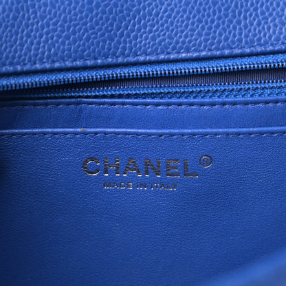 Chanel Caviar Quilted Jumbo Single Flap Blue 5 of 11