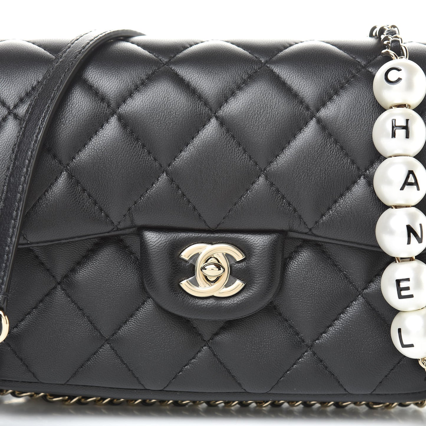 Lambskin Quilted Small My Precious Flap Black