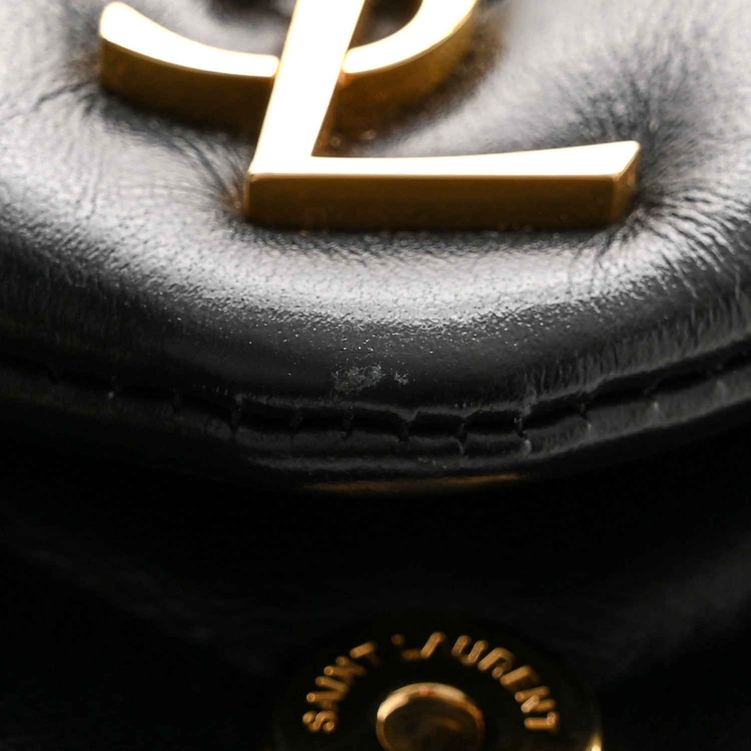 Saint Laurent Calfskin Y Quilted Monogram Toy Loulou Crossbody Bag Black 11 of 12