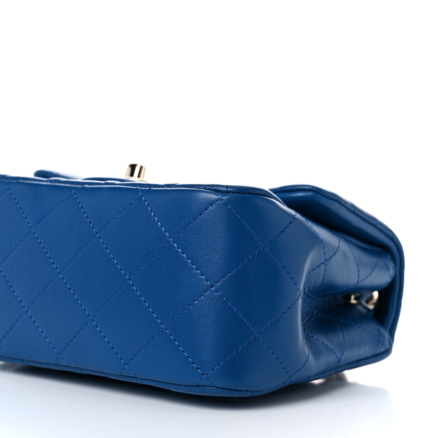 Lambskin Quilted Mini Square Flap Blue