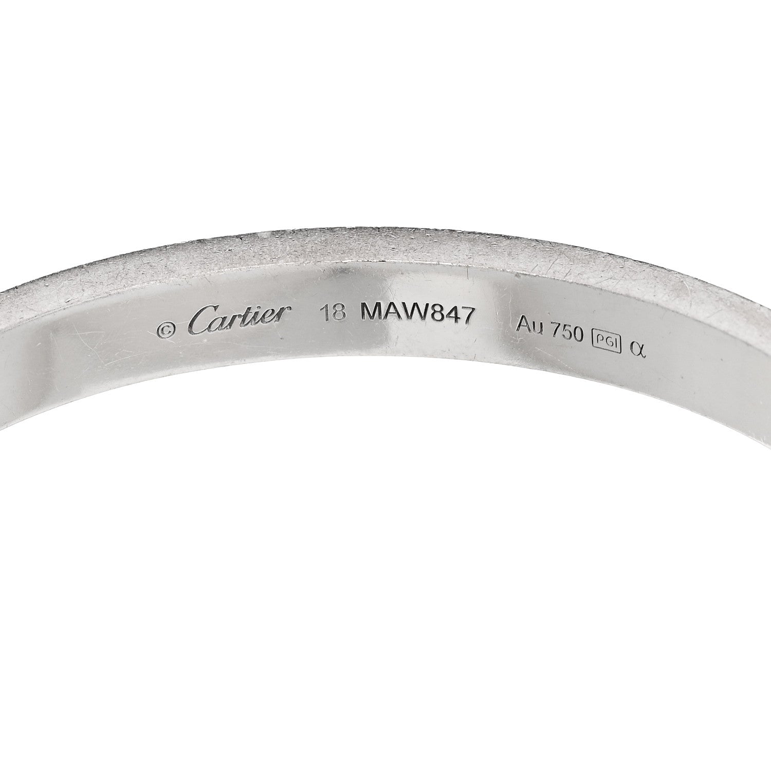Cartier 18K White Gold Diamond LOVE Paved Bracelet 18 5 of 7