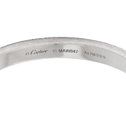 Cartier 18K White Gold Diamond LOVE Paved Bracelet 18 5 of 7