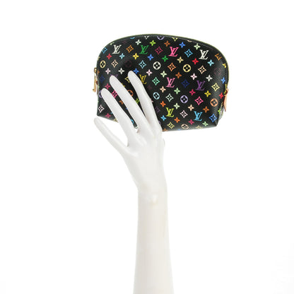 Louis Vuitton Monogram Multicolor Cosmetic Pouch Black Grenade 2 of 7