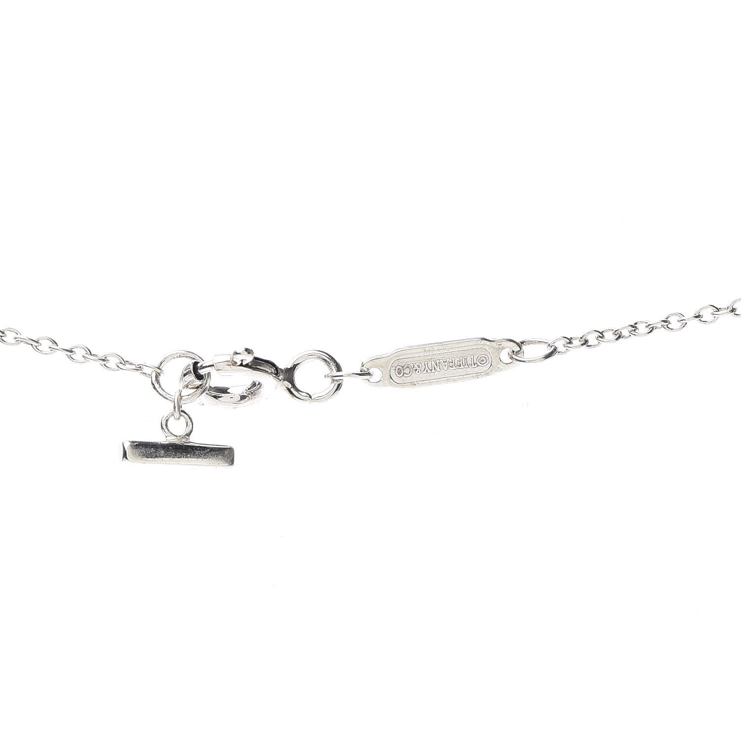Tiffany Sterling Silver Small T Smile Pendant Necklace 4 of 5