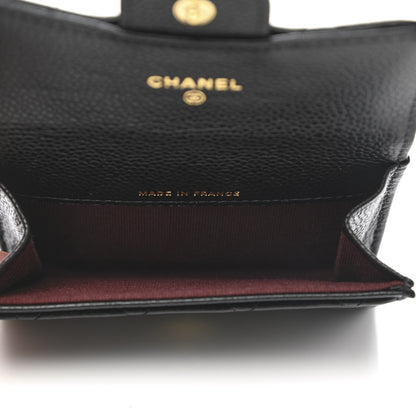 Chanel Caviar Quilted Flap Card Holder Wallet Black 5 of 8
