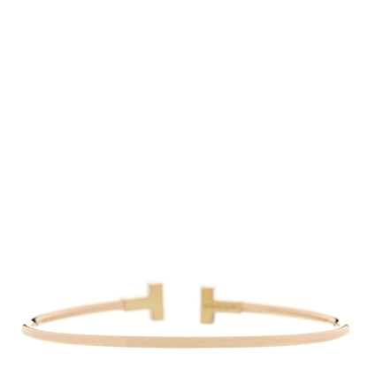 Tiffany 18K Rose Gold Narrow T Wire Bracelet 2 of 3