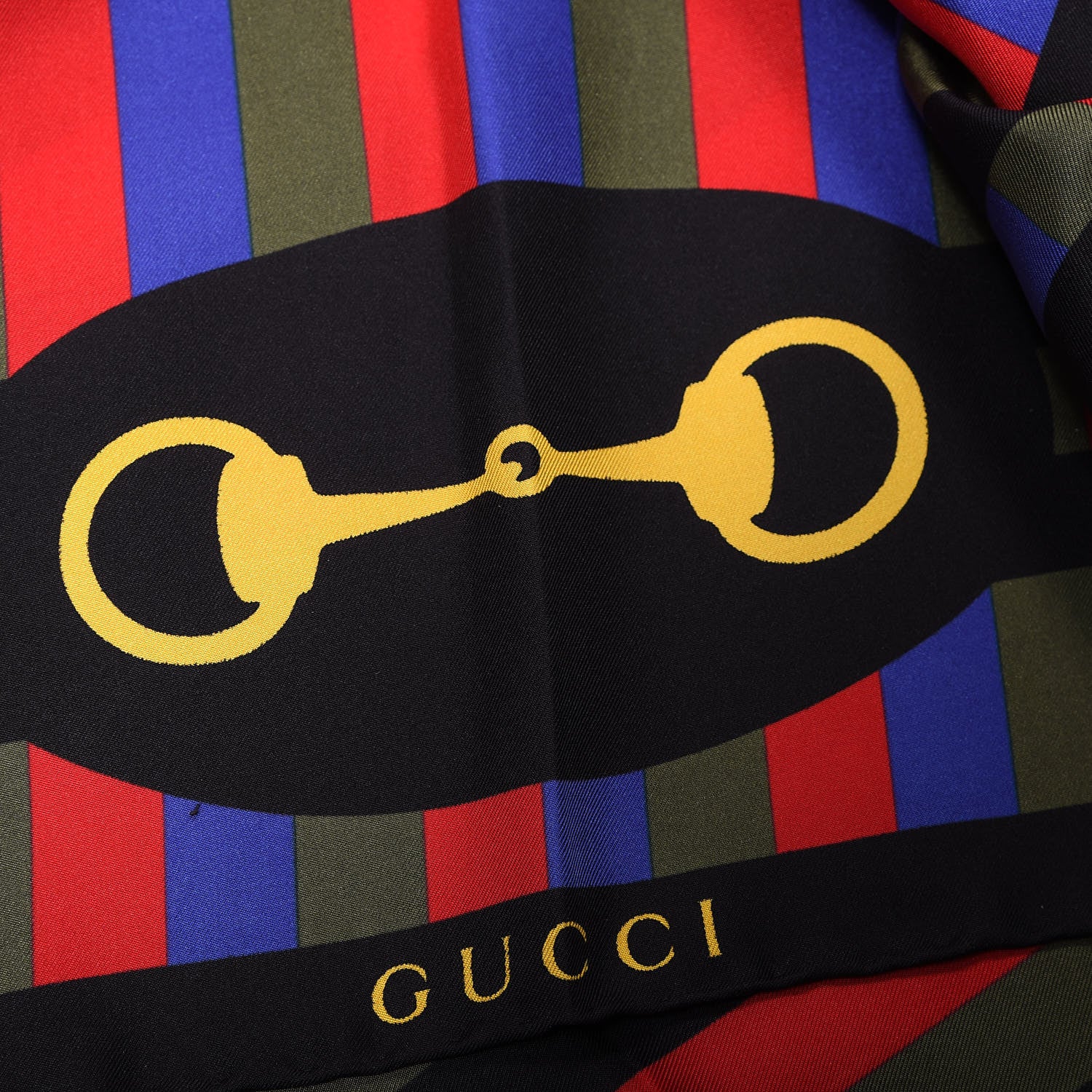 Gucci Silk Baiadera Horsebit Scarf Red 3 of 3