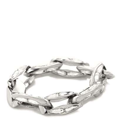 Saint Laurent Metal Crystral Chain Link Bracelet Silver 1 of 4
