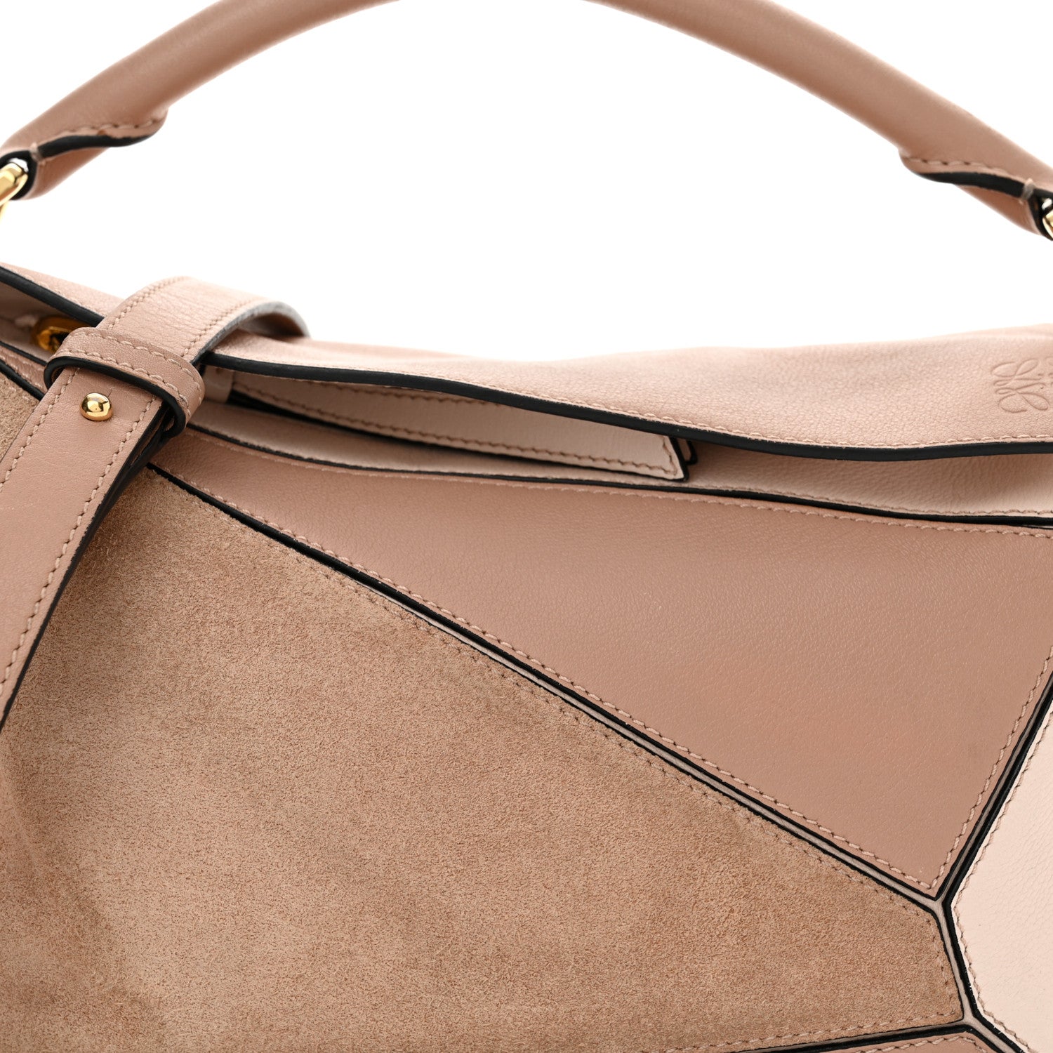 Loewe Calfskin Suede Small Puzzle Bag Blush 5 of 7