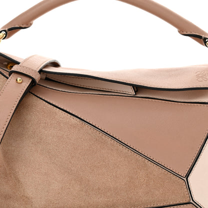 Loewe Calfskin Suede Small Puzzle Bag Blush 5 of 7