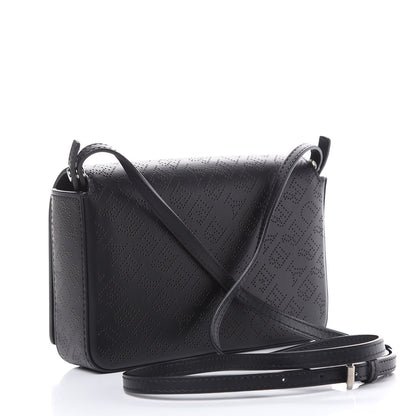 Burberry Calfskin Perforated Logo Hampshire Crossbody Black 4 of 13
