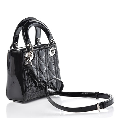 Christian Dior Patent Cannage Mini Lady Dior Black 3 of 8
