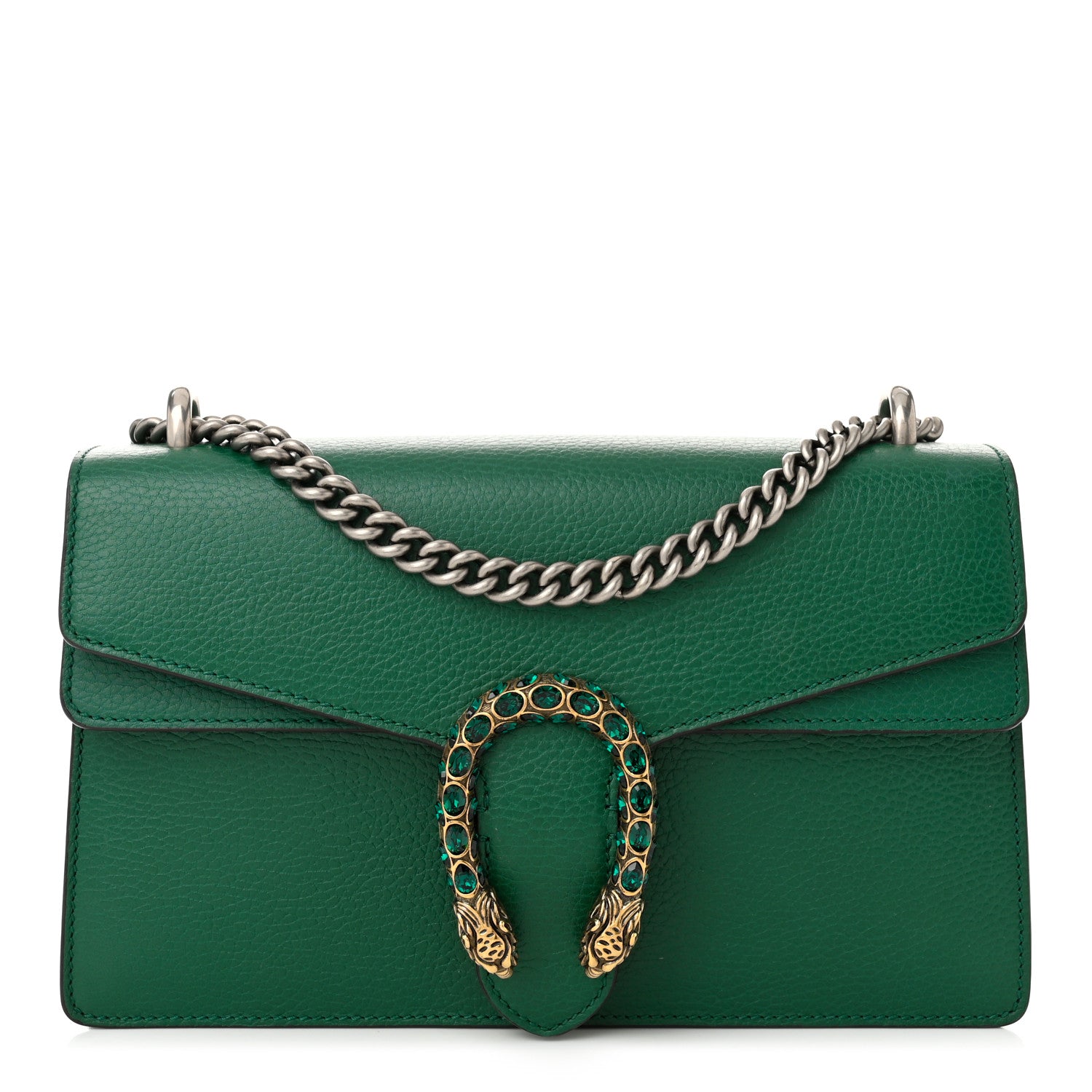 Gucci Pebbled Calfskin Small Dionysus Shoulder Bag Emerald 1 of 10