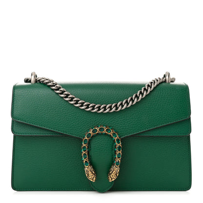 Gucci Pebbled Calfskin Small Dionysus Shoulder Bag Emerald 1 of 10