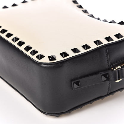 Valentino Garavani Calfskin Rockstud Camera Crossbody Bag Ivory Black 8 of 9