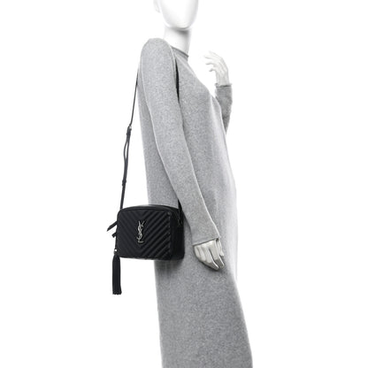 Saint Laurent Calfskin Matelasse Monogram Lou Camera Bag Black 2 of 12