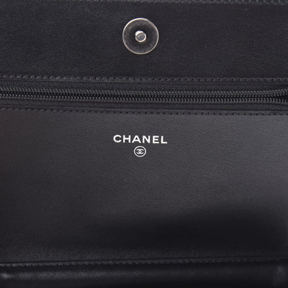 Chanel Caviar Quilted Boy Wallet On Chain WOC Black 6 of 15