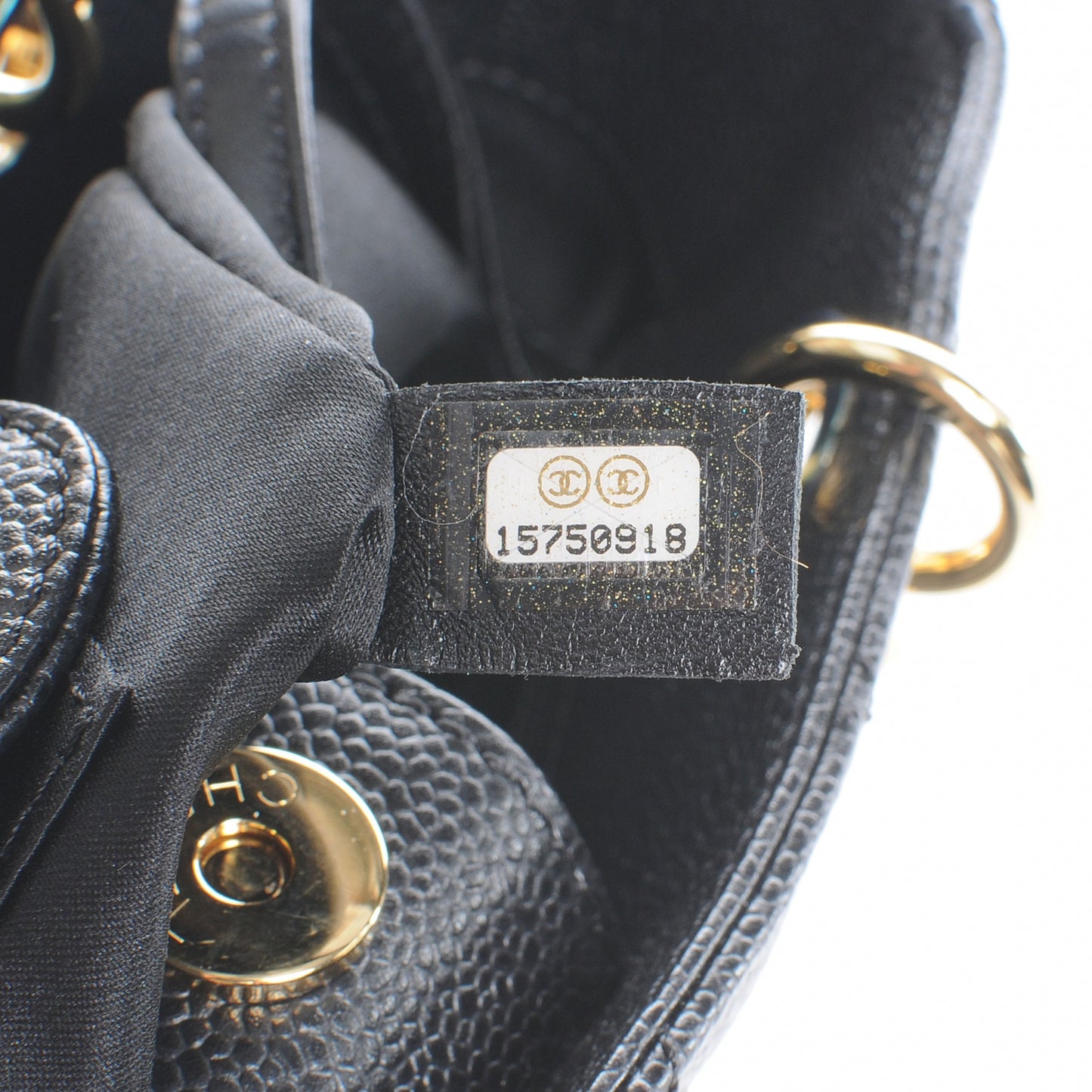 Caviar Petit Shopping Tote PST Black