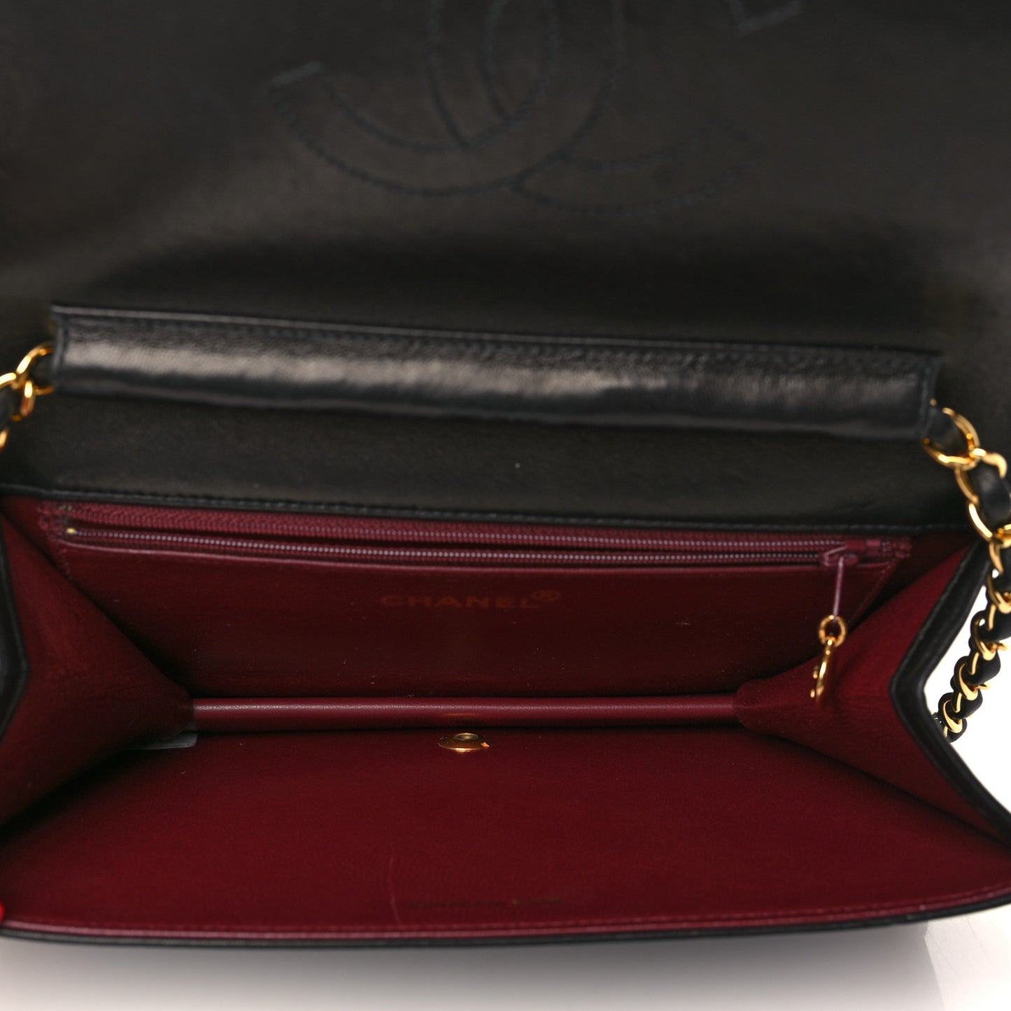 Lambskin Quilted Small Single Flap Bag Black