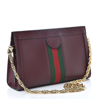 Gucci Textured Calfskin Web Small Ophidia Chain Shoulder Bag Vintage Bordeaux 3 of 10