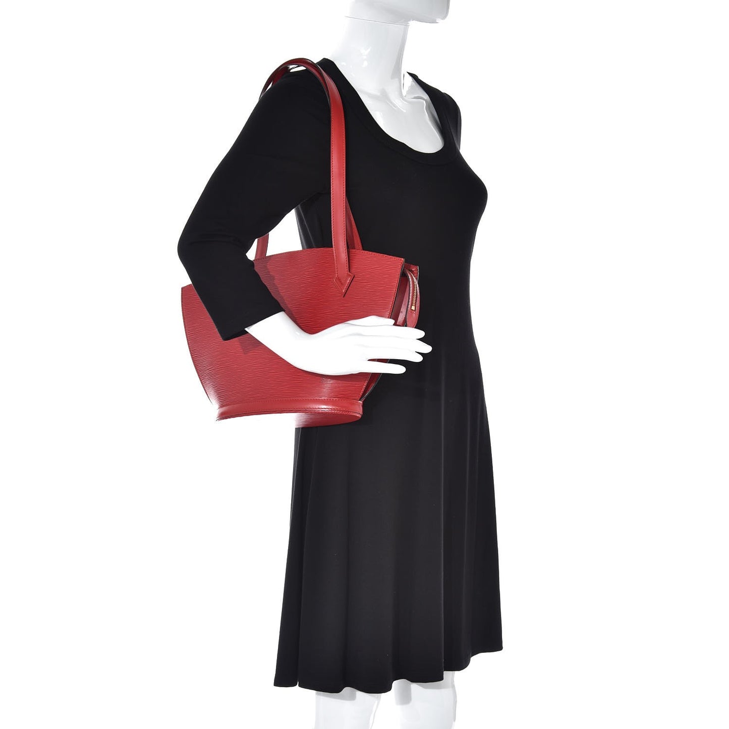 Epi Saint Jacques PM Long Straps Red