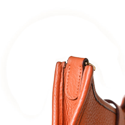 Hermes Taurillon Clemence Evelyne TPM Orange 11 of 11