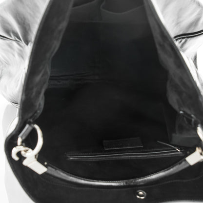 Saint Laurent Textured Patent Large Roady Hobo Black 5 of 7