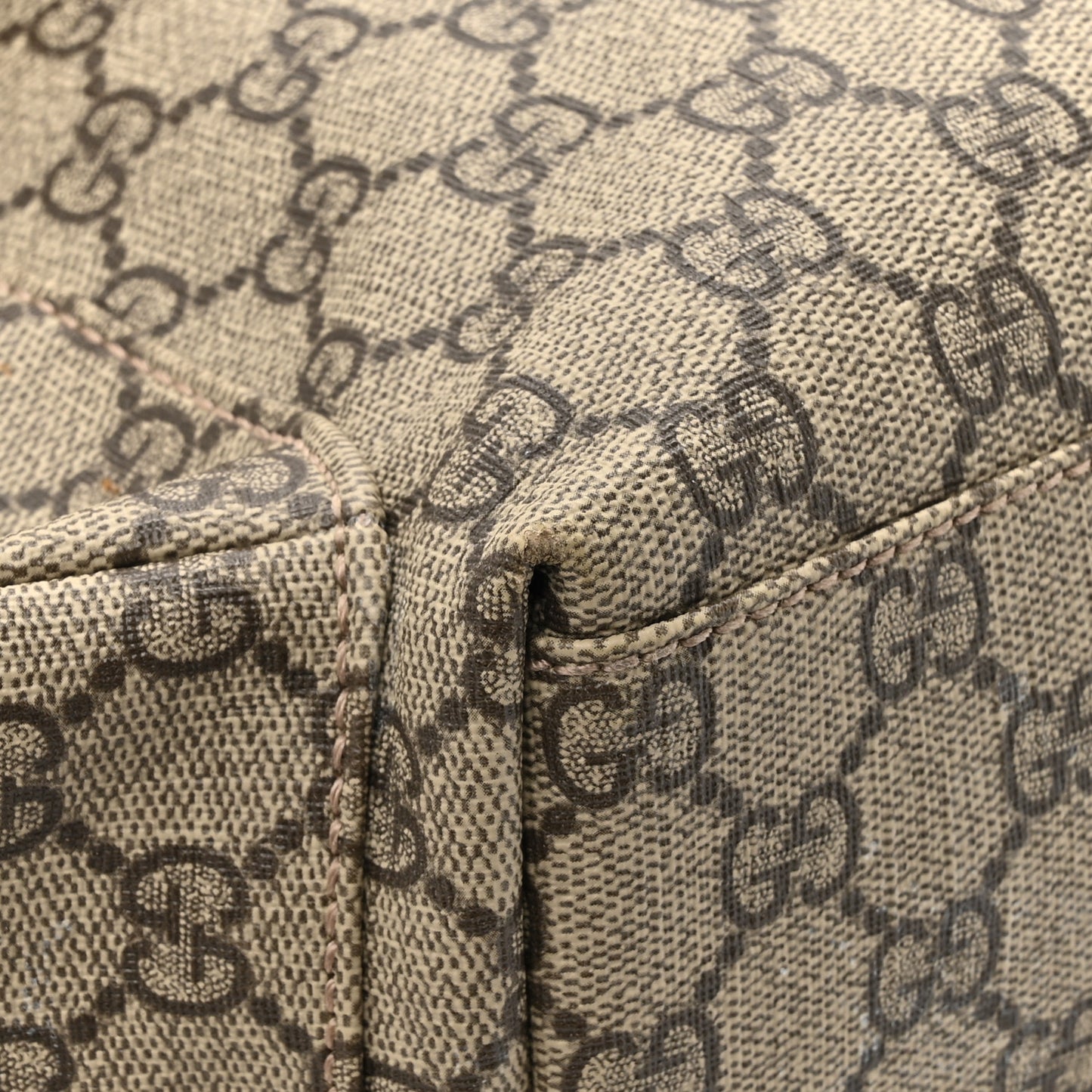 GG Plus Monogram Messenger Diaper Bag Dark Brown