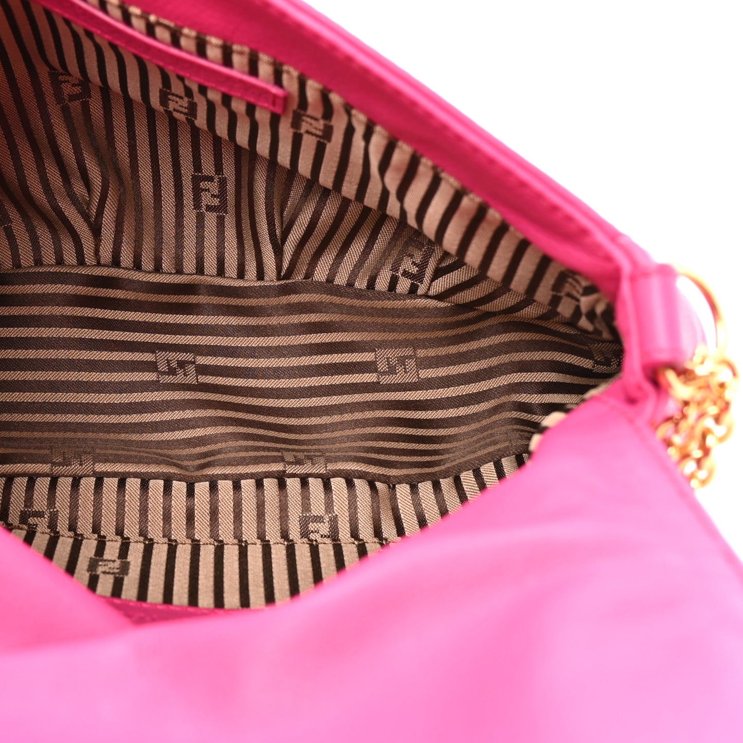 Vitello Flamingo Fendista Pouchette Crossbody Lampone