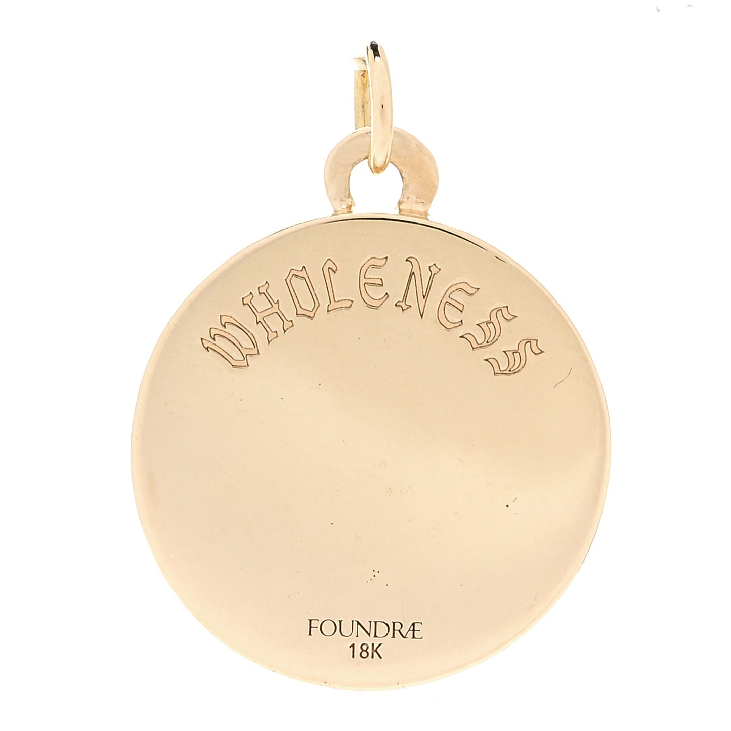 18K Yellow Gold Diamond Medium Wholeness Snake Medallion Pendant