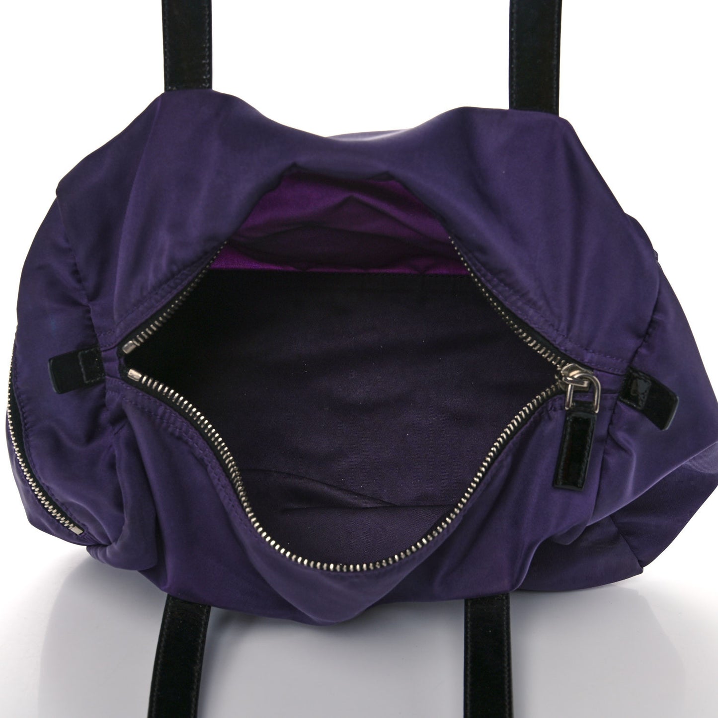 Tessuto Nylon Vernice Bauletto Ciclamino Black