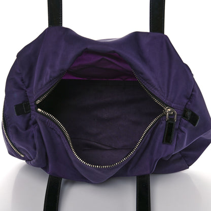 Prada Tessuto Nylon Vernice Bauletto Ciclamino Black 5 of 18