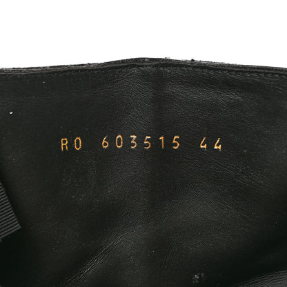 Saint Laurent Calfskin Crocodile Embossed Mens Wyatt Harness Boots 44 Black 8 of 11