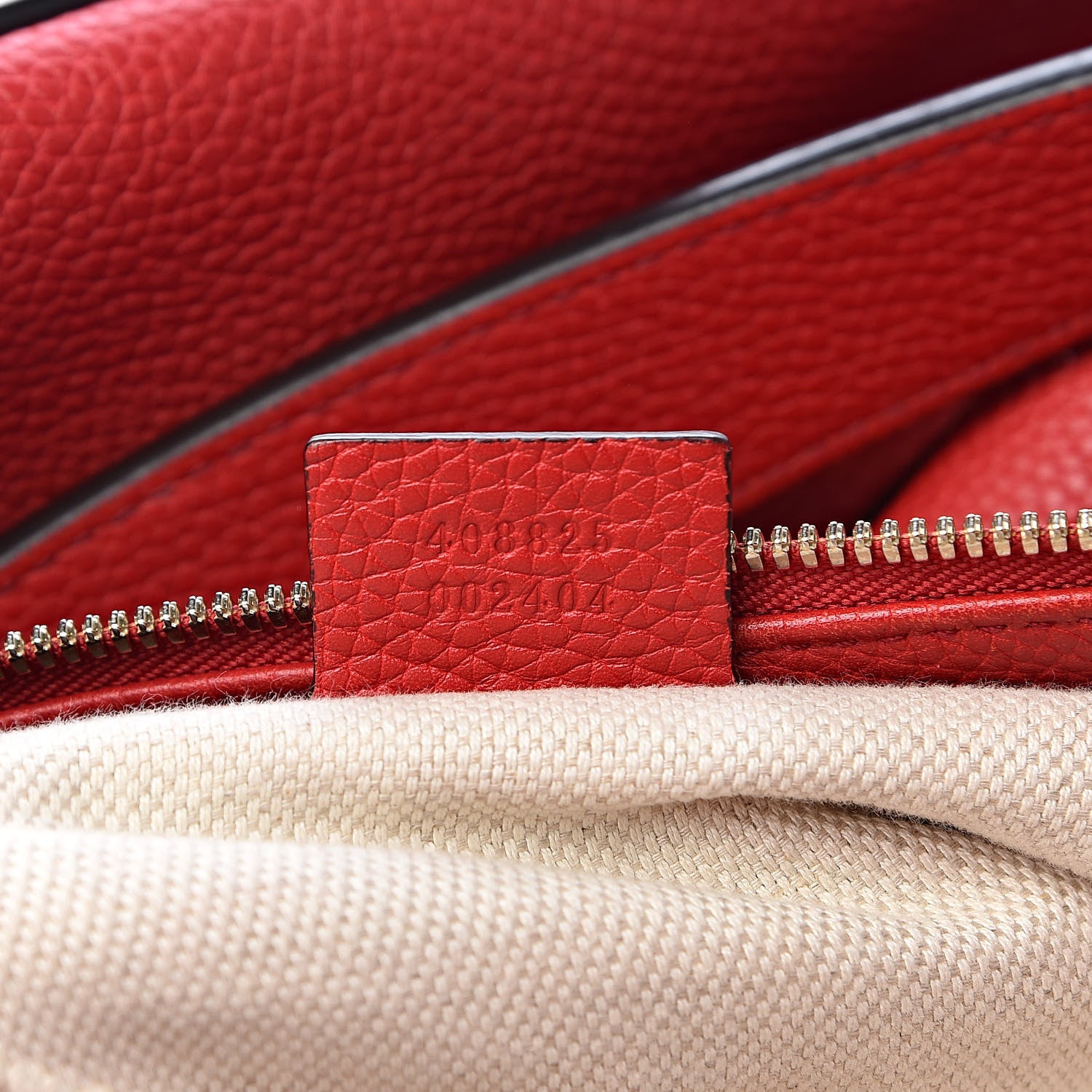 Gucci Pebbled Calfskin Large Soho Hobo Tabasco Red 7 of 15