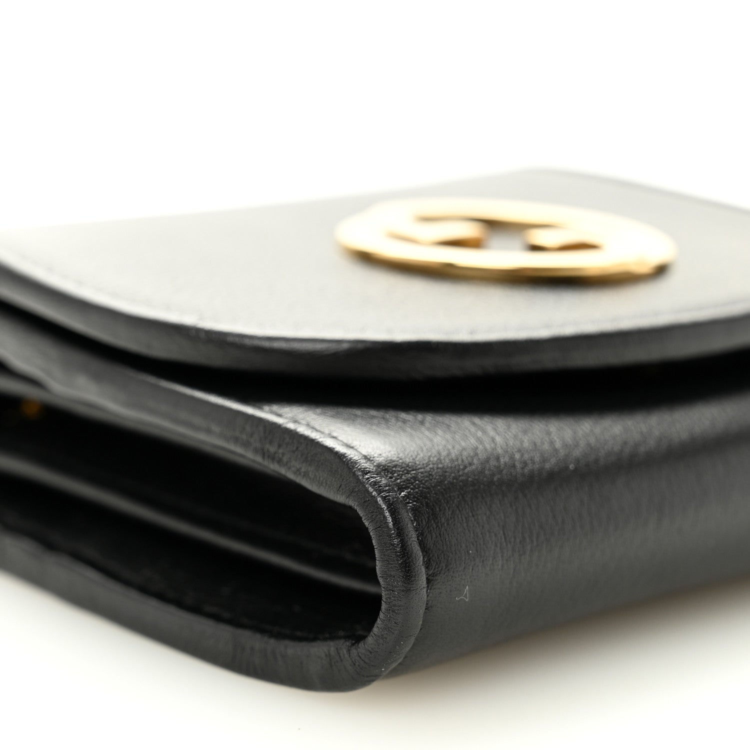 Gucci Roxy Calfskin Medium Blondie Chain Wallet Black 9 of 10