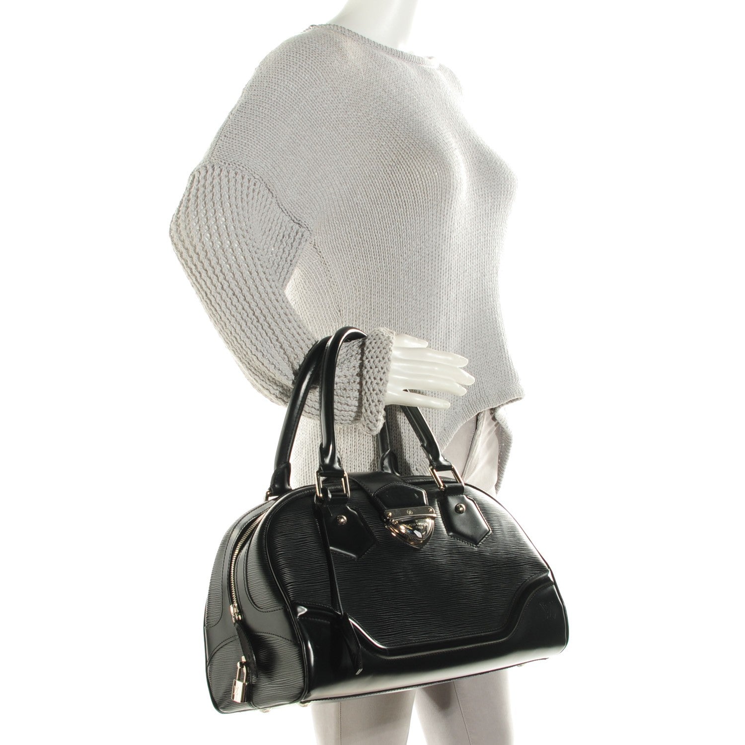 Louis Vuitton Epi Bowling Montaigne GM Black 2 of 7