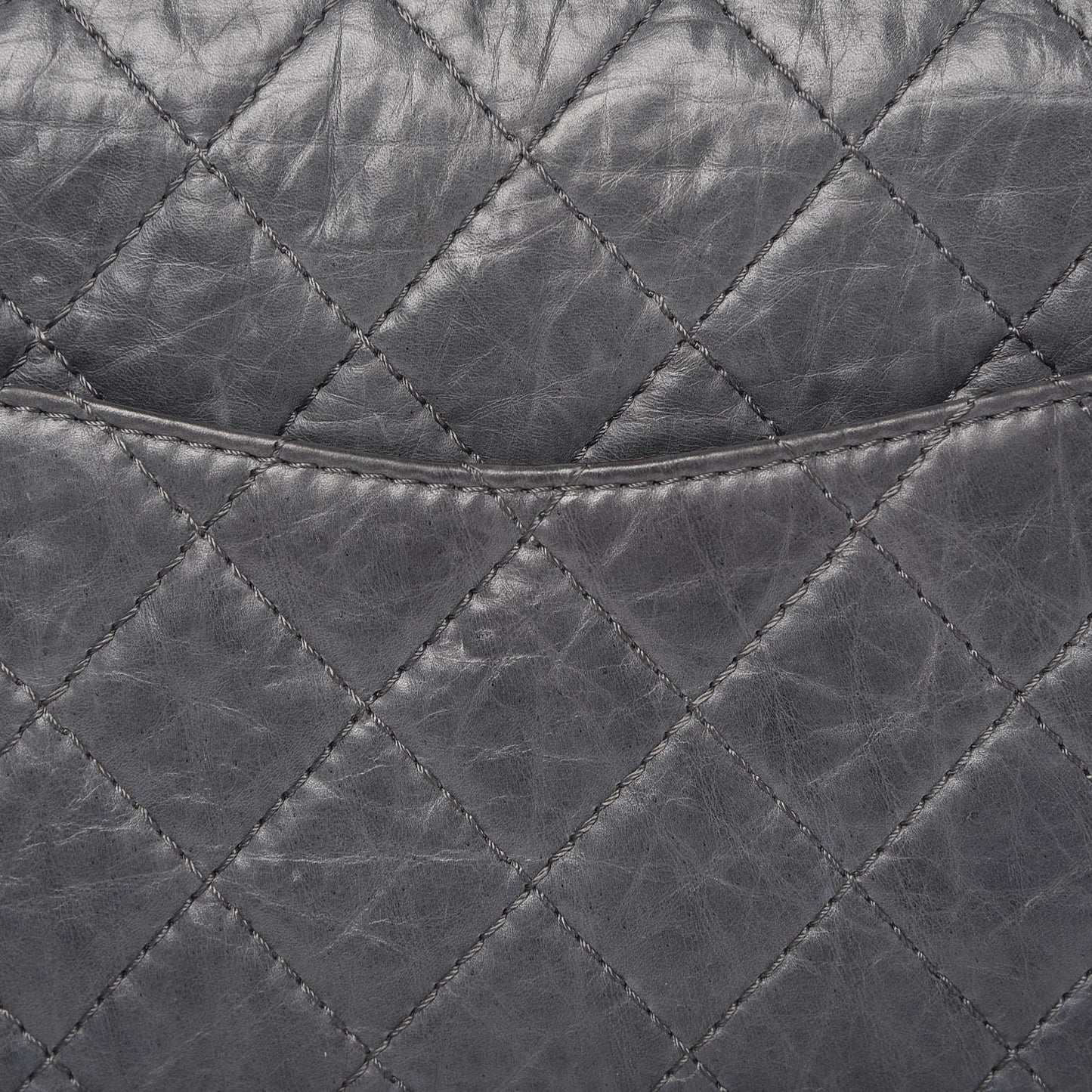 Aged Calfskin Quilted 50th Anniversary 2.55 Reissue Flap 226 Grey