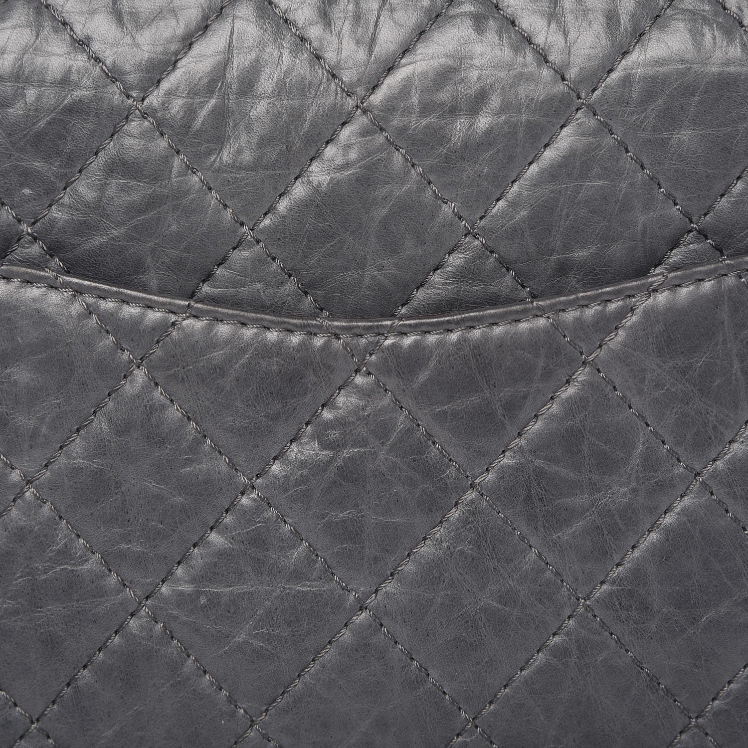 Chanel Aged Calfskin Quilted 50th Anniversary 2.55 Reissue Flap 226 Grey 10 of 13