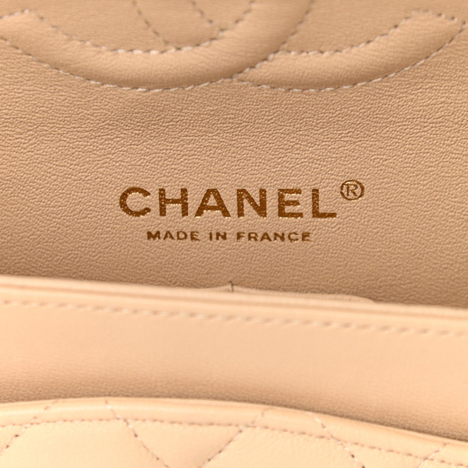 Chanel Lambskin Quilted Medium Double Flap Beige 6 of 15