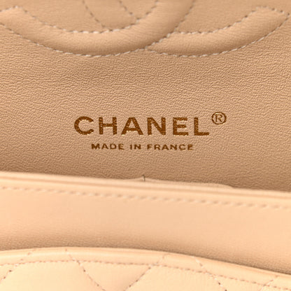 Chanel Lambskin Quilted Medium Double Flap Beige 6 of 15