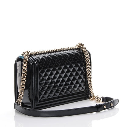 Chanel Iridescent Calfskin Quilted New Medium Boy Flap Black 3 of 8
