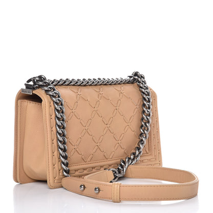 Chanel Caviar Stitched Medium Boy Flap Dark Beige 3 of 7
