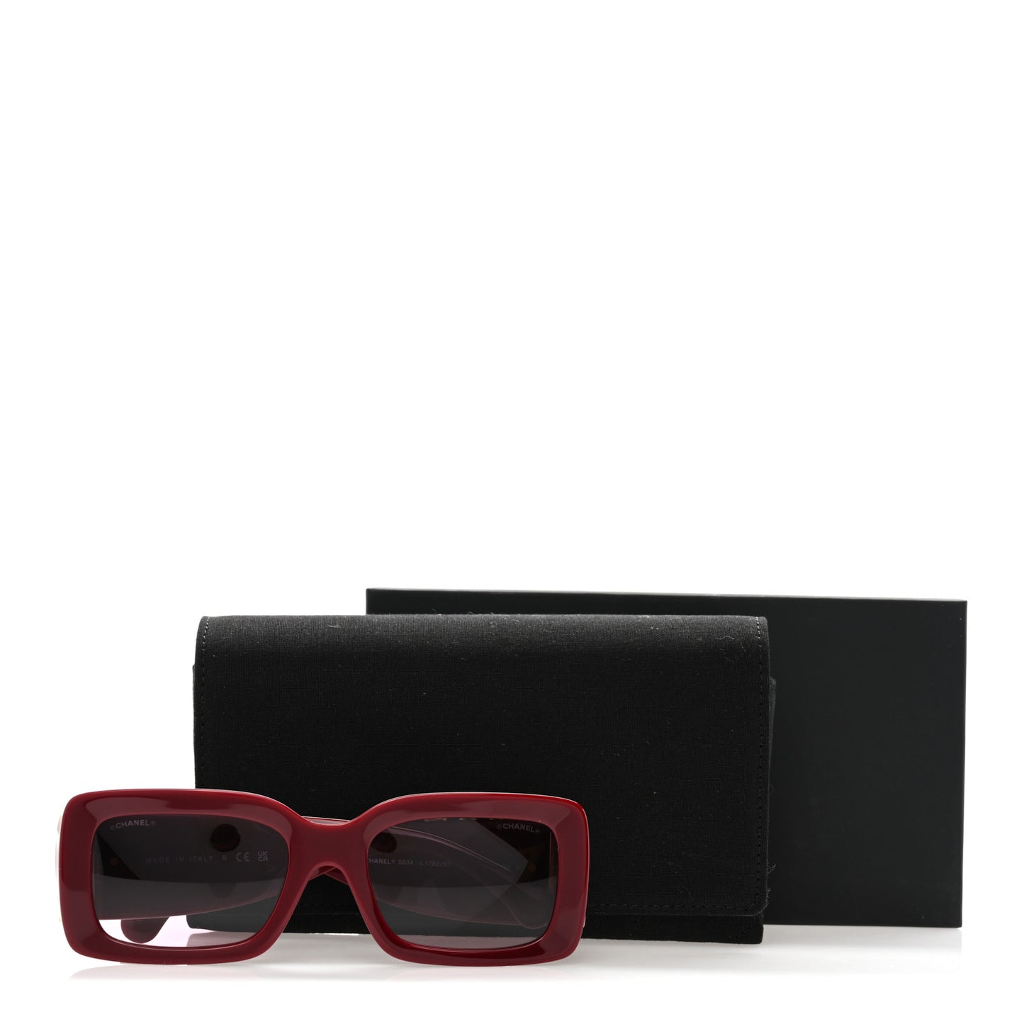 Acetate Rectangle Sunglasses 5534 Red