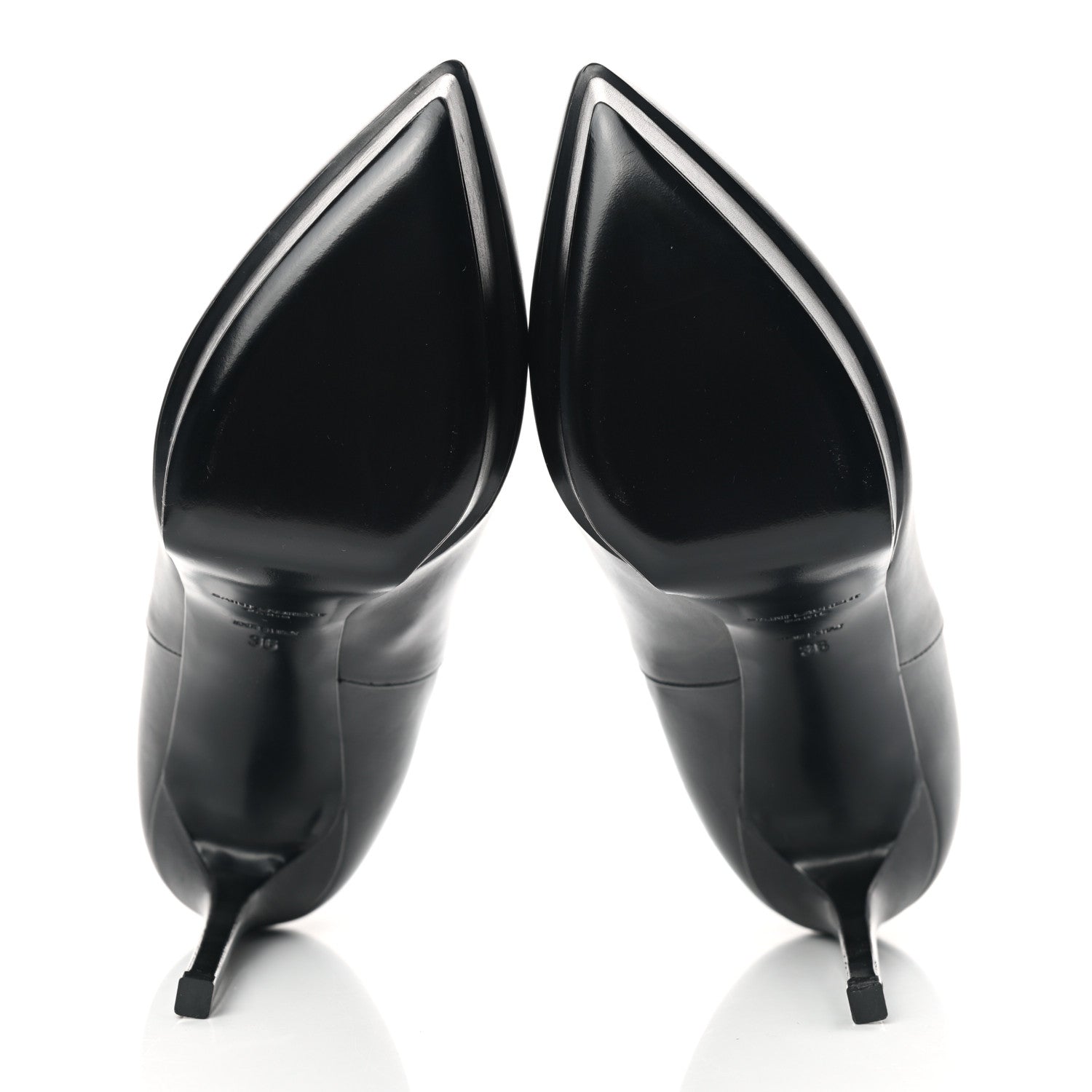 Saint Laurent Calfskin Classic Paris Ela 110 Ankle Boots 36 Black 5 of 10