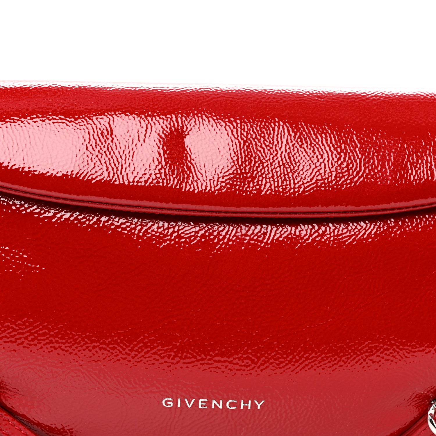 Givenchy Patent Calfskin Small P'tit Voyou Shoulder Bag Vermillon 7 of 10
