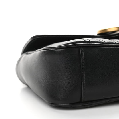 Gucci Calfskin Matelasse Mini GG Marmont Shoulder Bag Black 8 of 9