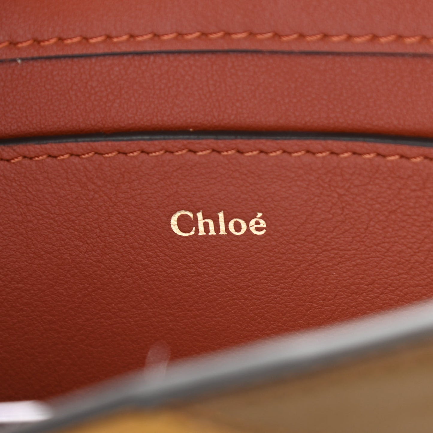 Calfskin Patchwork Alphabet Clutch On Chain Sepia Brown