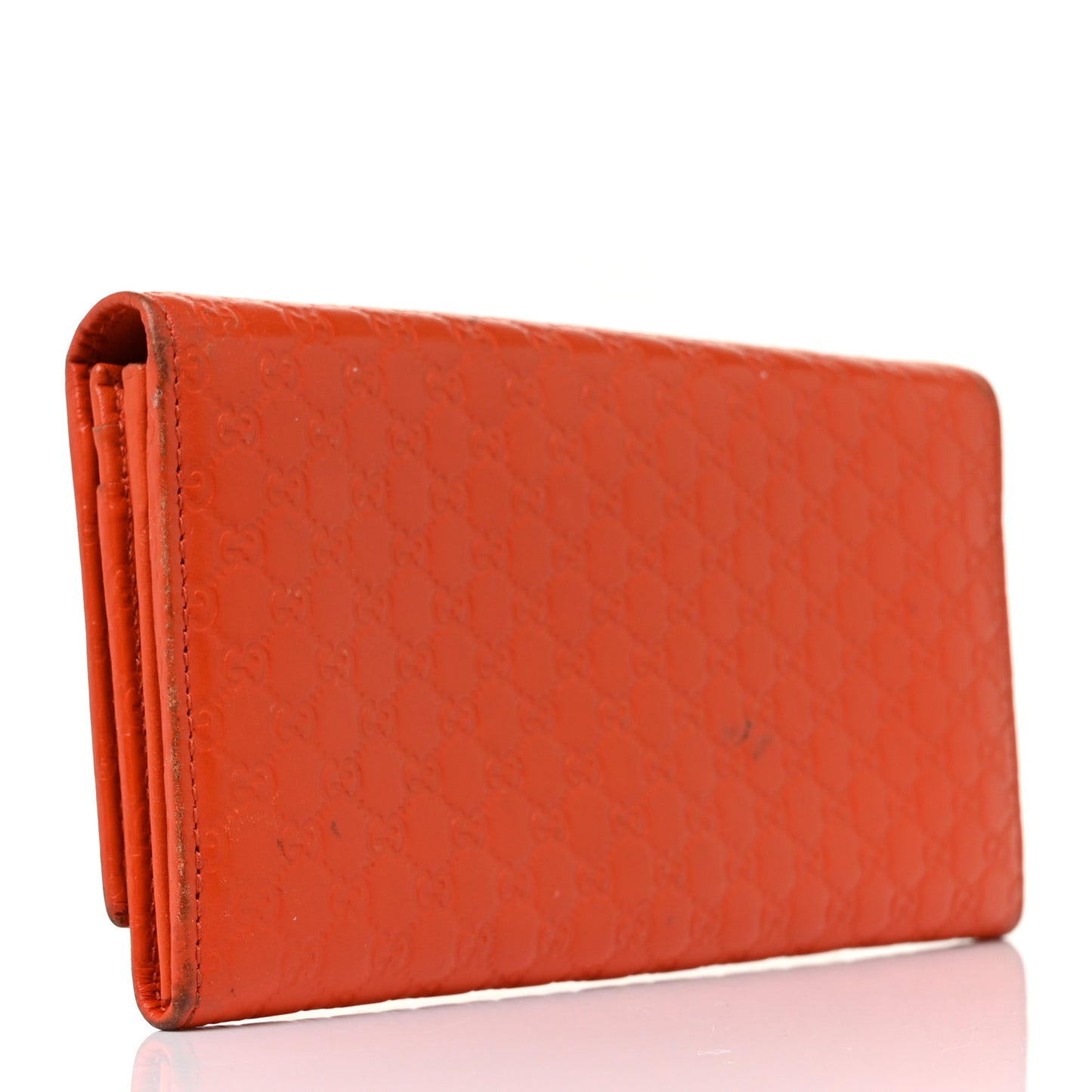 Soft Microguccissima Continental Wallet Sun Orange