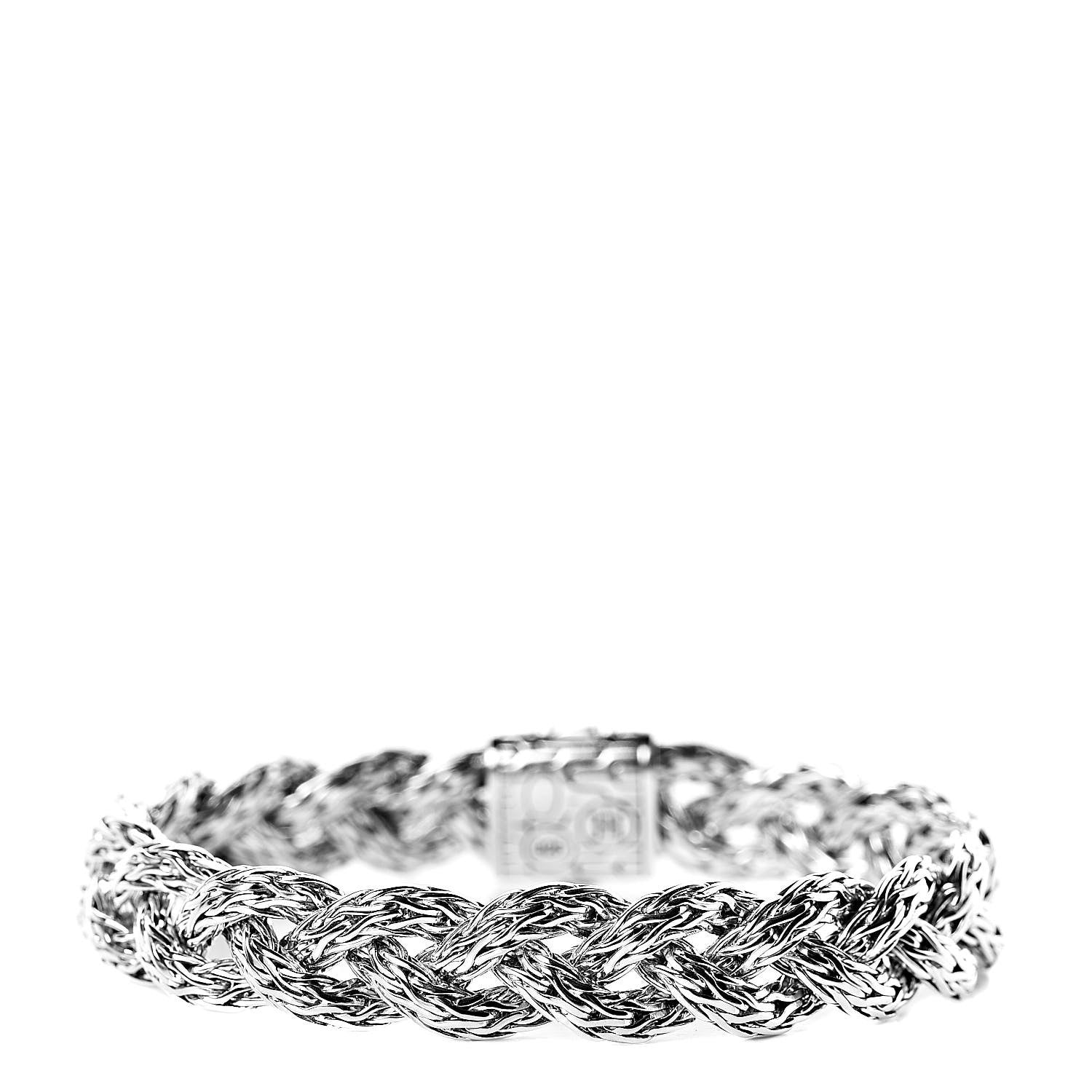 John Hardy Sterling Silver Braided Classic Chain Bracelet M 3 of 4